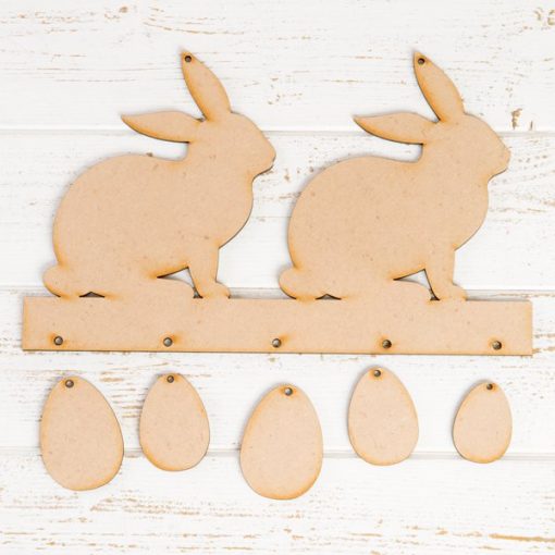 rabbits and eggs plaque